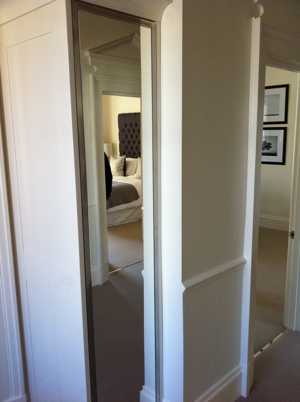 Full-length wardrobe mirror fitted in West Kensington home